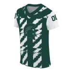 custom michigan state spartans stripe block green jersey best selling