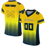 custom michigan wolverines halftone sweep maize black jersey best selling