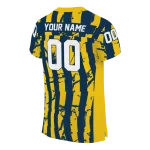 custom michigan wolverines stripe splatter blue jersey best selling