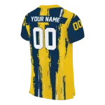 custom michigan wolverines striped texture blue jersey best selling