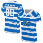 custom middle tennessee blue raiders art stripe blue jersey best selling