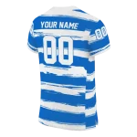 custom middle tennessee blue raiders art stripe blue jersey best selling