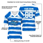 custom middle tennessee blue raiders art stripe blue jersey best selling