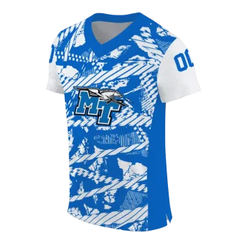 custom middle tennessee blue raiders camo shatter blue jersey fashion forward