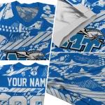 custom middle tennessee blue raiders camo shatter blue jersey best selling