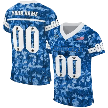 custom middle tennessee blue raiders camouflage abstract blue jersey best selling