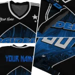 custom middle tennessee blue raiders halftone slant blue black jersey best selling