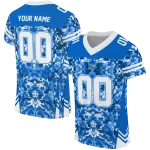 custom middle tennessee blue raiders mirrored pattern blue jersey best selling