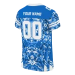 custom middle tennessee blue raiders mirrored pattern blue jersey best selling