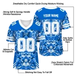 custom middle tennessee blue raiders mirrored pattern blue jersey best selling