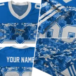 custom middle tennessee blue raiders mirrored pattern blue jersey best selling