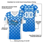 custom middle tennessee blue raiders stacked rectangle blue jersey best selling