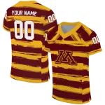 custom minnesota golden gophers art stripe maroon jersey best selling