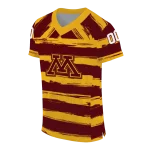 custom minnesota golden gophers art stripe maroon jersey best selling