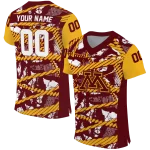 custom minnesota golden gophers camo shatter maroon jersey best selling
