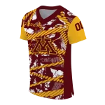custom minnesota golden gophers camo shatter maroon jersey best selling