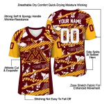 custom minnesota golden gophers camo shatter maroon jersey best selling