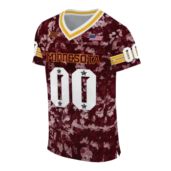 custom minnesota golden gophers camouflage abstract maroon jersey fashion forward