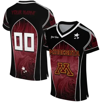 custom minnesota golden gophers halftone slant maroon black jersey best selling