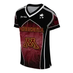 custom minnesota golden gophers halftone slant maroon black jersey best selling