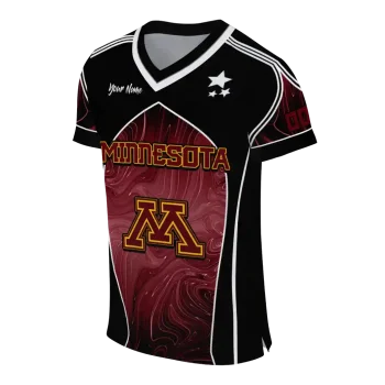custom minnesota golden gophers halftone slant maroon black jersey fashion forward