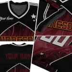 custom minnesota golden gophers halftone slant maroon black jersey best selling