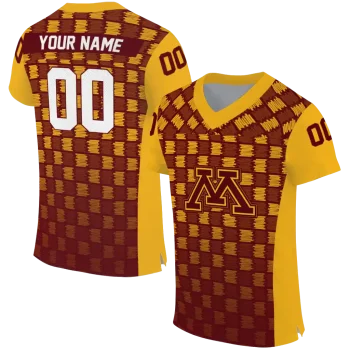 custom minnesota golden gophers stacked rectangle maroon jersey best selling