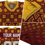 custom minnesota golden gophers stacked rectangle maroon jersey best selling