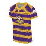 custom minnesota vikings art stripe purple jersey best selling