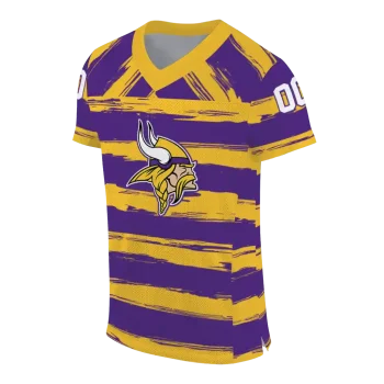 custom minnesota vikings art stripe purple jersey fashion forward
