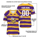 custom minnesota vikings art stripe purple jersey best selling