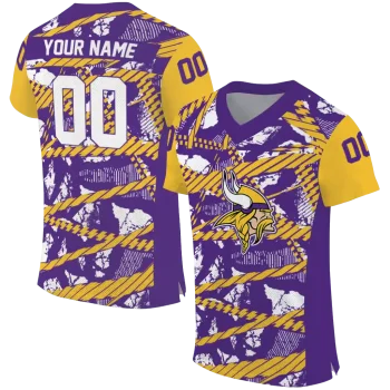 custom minnesota vikings camo shatter purple jersey best selling