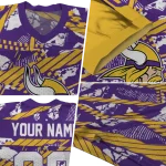 custom minnesota vikings camo shatter purple jersey best selling