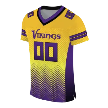 custom minnesota vikings halftone sweep gold black jersey fashion forward