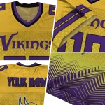 custom minnesota vikings halftone sweep gold black jersey best selling