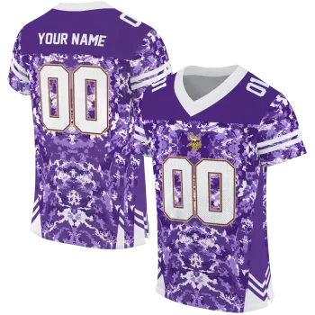 custom minnesota vikings mirrored pattern purple jersey best selling