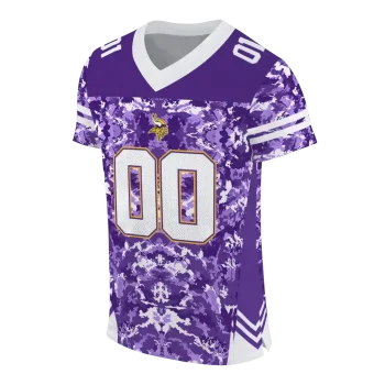 custom minnesota vikings mirrored pattern purple jersey fashion forward