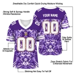 custom minnesota vikings mirrored pattern purple jersey best selling
