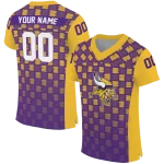 custom minnesota vikings stacked rectangle purple jersey best selling