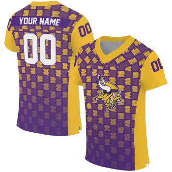 custom minnesota vikings stacked rectangle purple jersey best selling