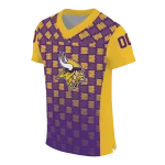 custom minnesota vikings stacked rectangle purple jersey best selling
