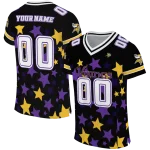 custom minnesota vikings star cluster black jersey best selling