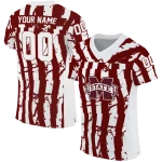 custom mississippi state bulldogs stripe splatter maroon jersey best selling