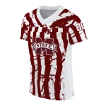 custom mississippi state bulldogs stripe splatter maroon jersey best selling