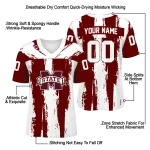 custom mississippi state bulldogs striped texture maroon jersey best selling