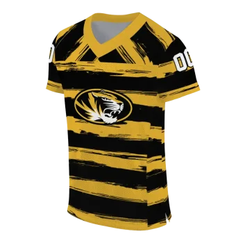 custom missouri tigers art stripe black jersey fashion forward