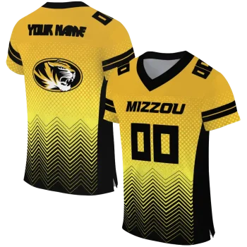custom missouri tigers halftone sweep gold black jersey best selling