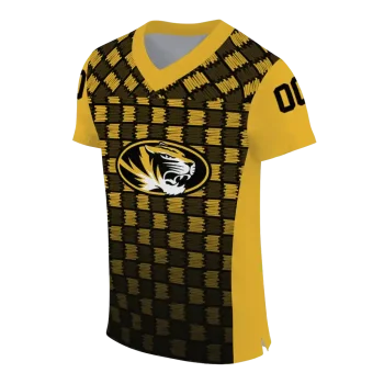 custom missouri tigers stacked rectangle black jersey fashion forward