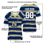 custom navy midshipmen art stripe blue jersey best selling