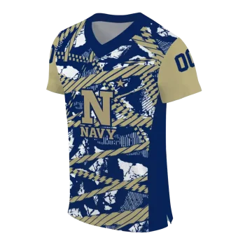 custom navy midshipmen camo shatter blue jersey fashion forward